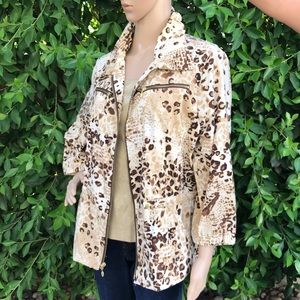 NWOT Chico’s Leopard Jacket